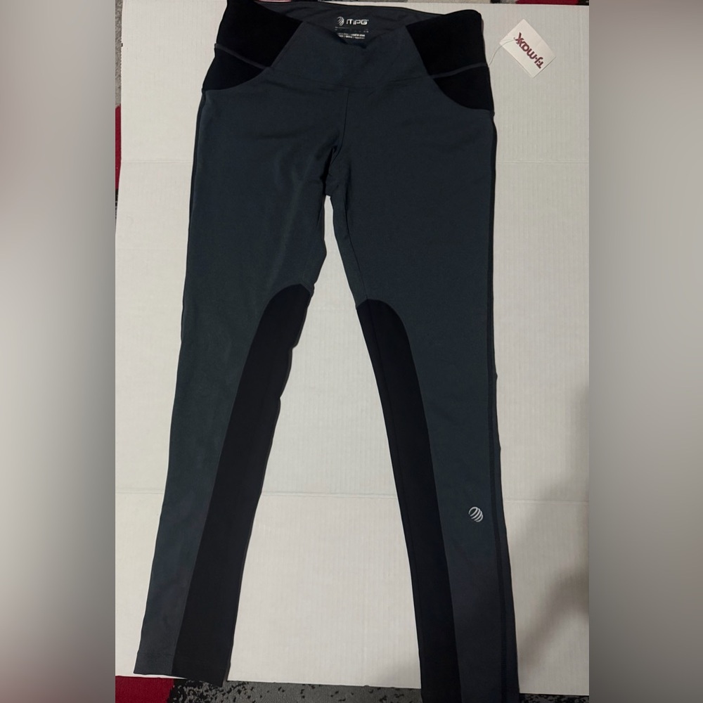 MPG Womens Medium Black and Gray Athletic Leggings